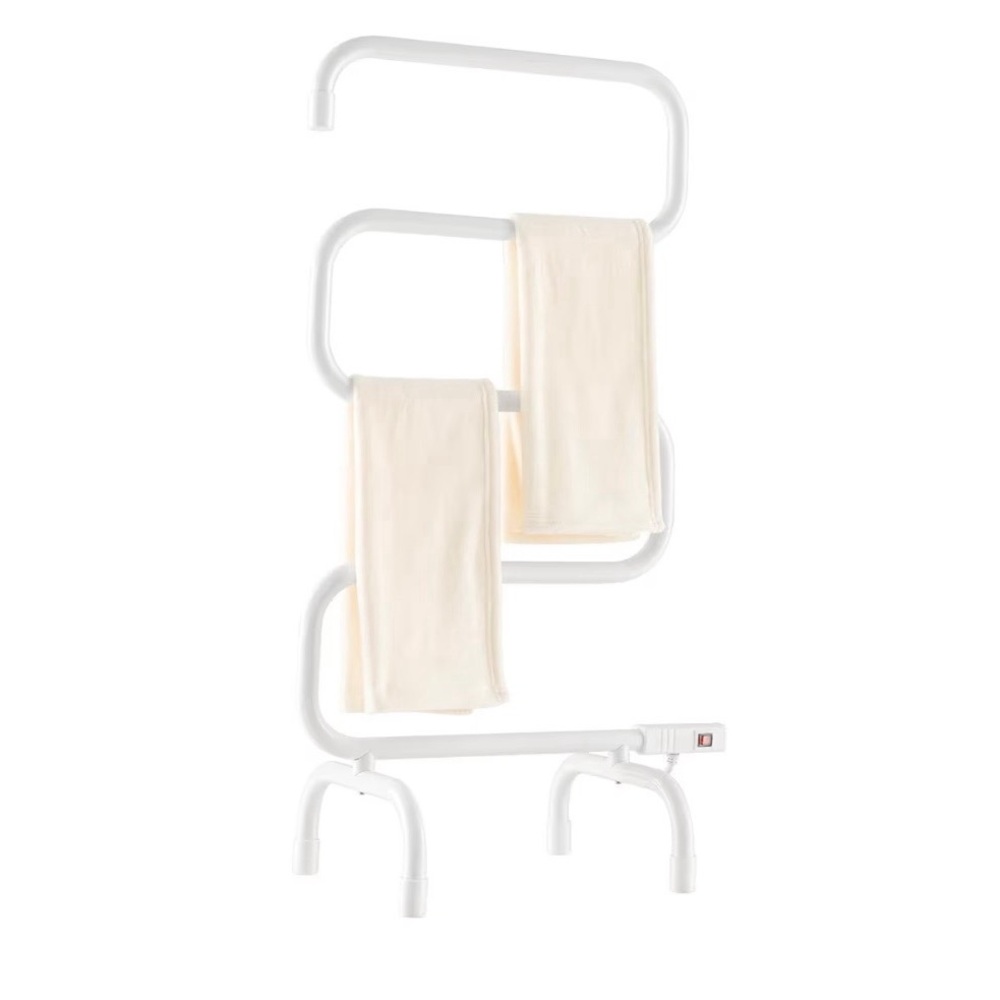 Towel Warmer: Tangkula electric modern S-shaped. Fast heat. Remote control